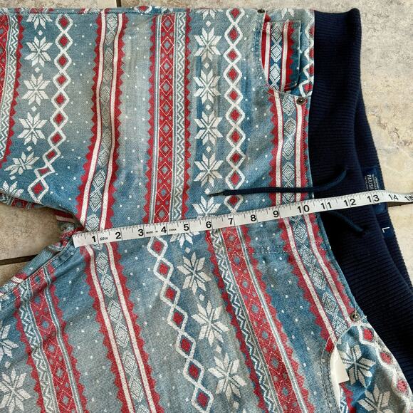 Parish Nation Men’s Jean Jogger Drawstring Fair Isle Pants size Large NWT - Picture 3 of 10